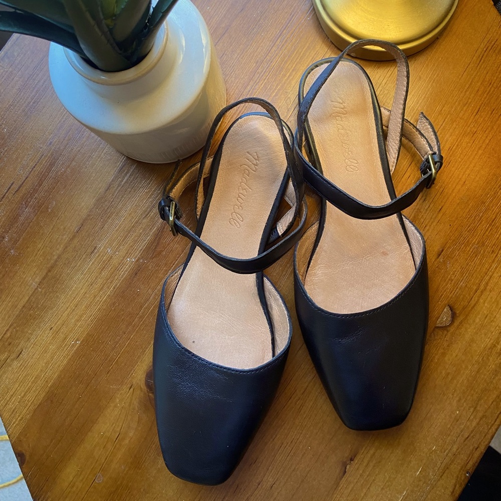 Madewell | size 5 | The Jeanne slingback | black